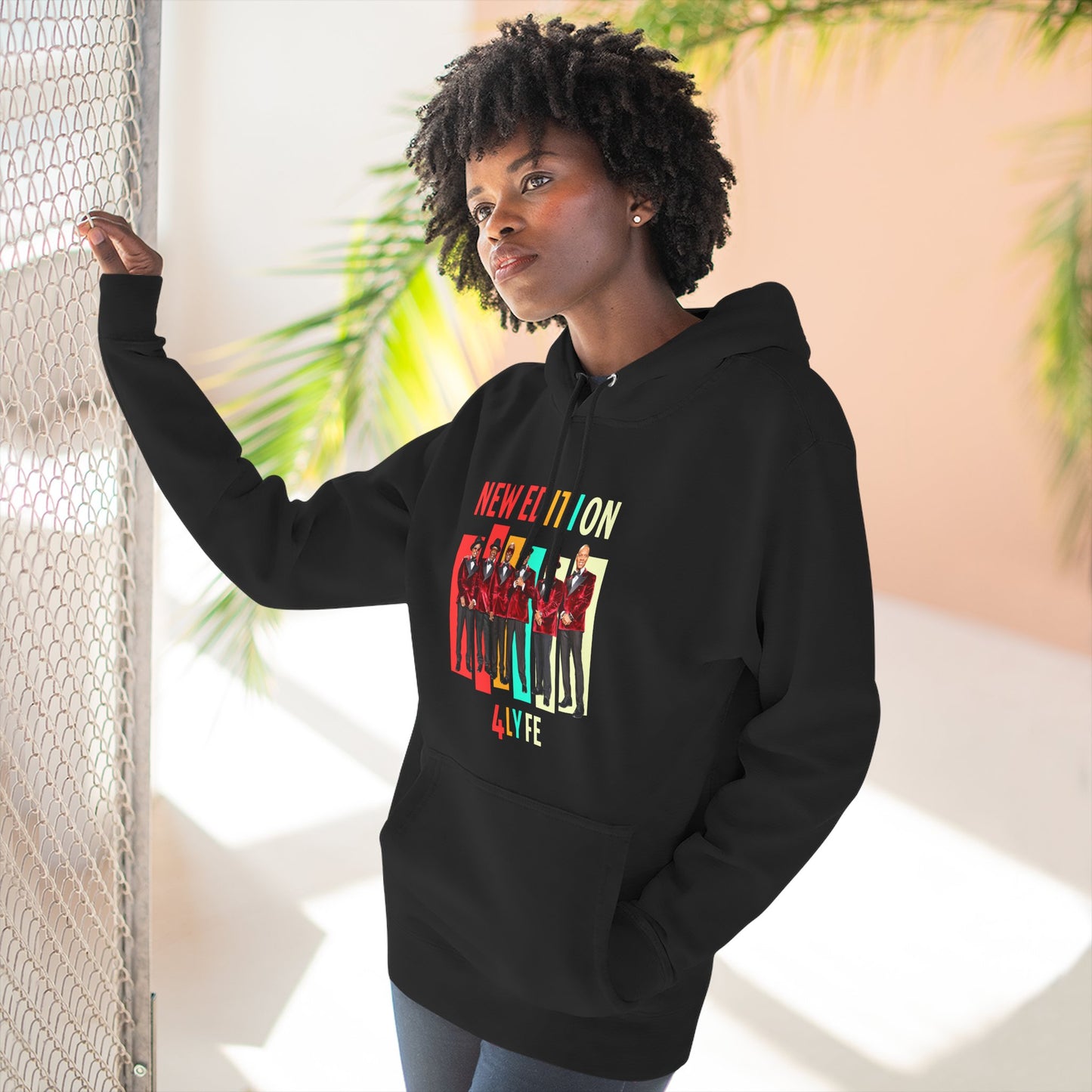 New Edition 4 Lyfe Hoodie | Vintage Music Sweater | Unisex Fleece Fashion | Retro Band Apparel | Cozy Gift for Music Lovers