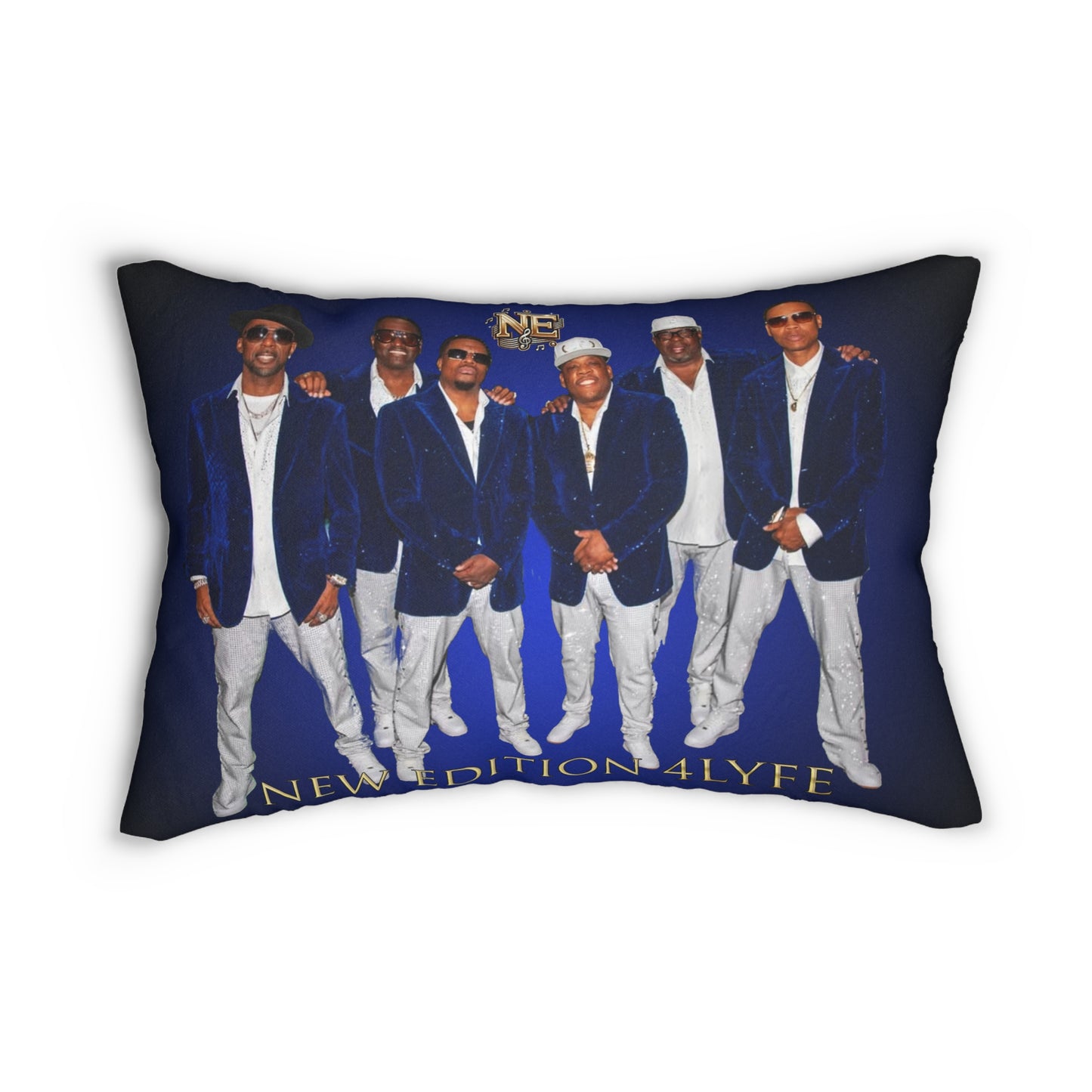 New Edition 4Lyfe Lumbar Pillow – Retro Music Decor for Fans