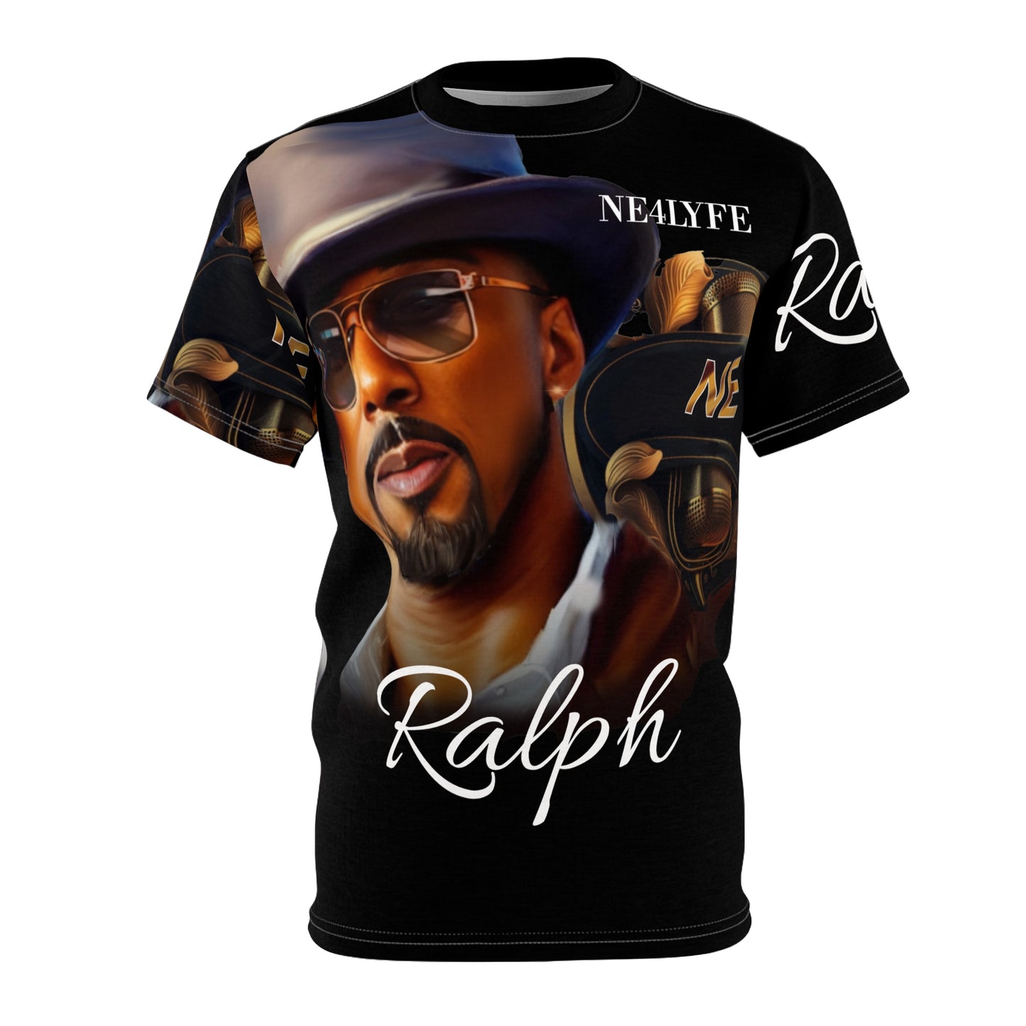 Ralph Black Unisex Cut & Sew Tee (AOP)