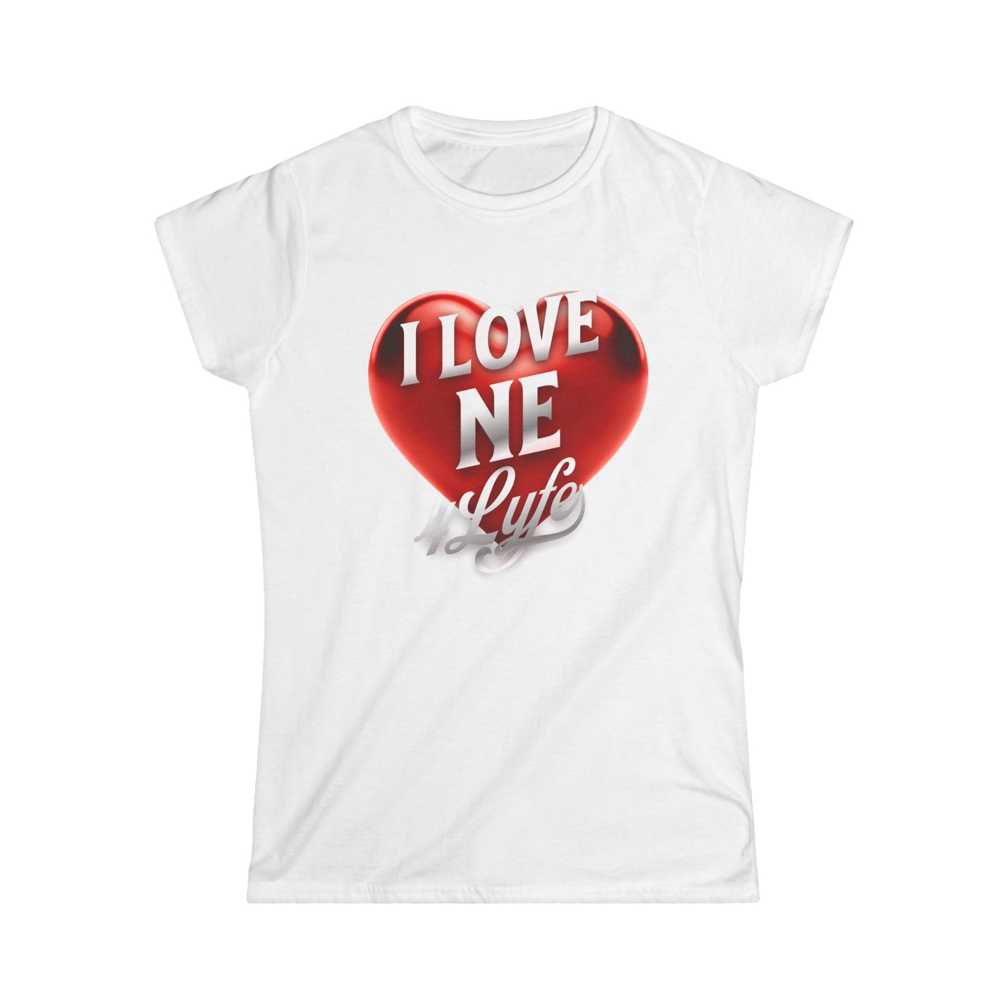 I Love NE Life Women's Softstyle Tee - Casual Heart Tee for Everyday Wear