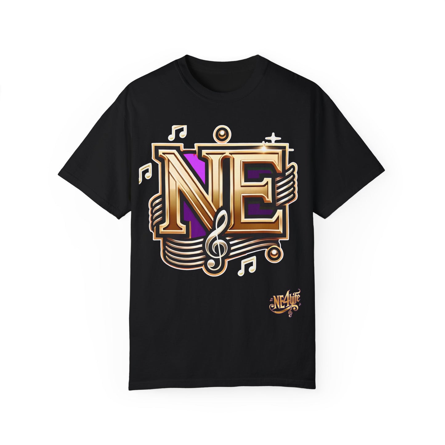 NE LOGO PURPLE Unisex Garment-Dyed T-shirt