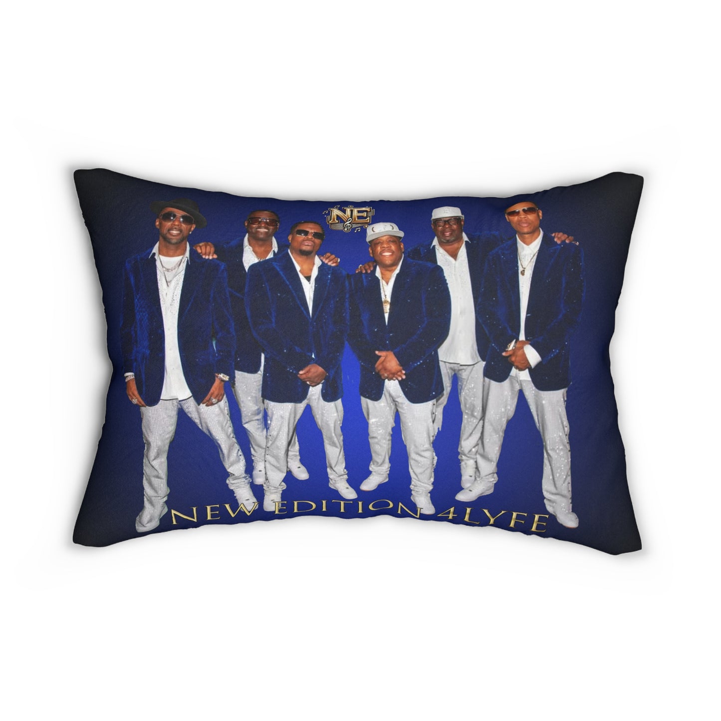 New Edition 4Lyfe Lumbar Pillow – Retro Music Decor for Fans