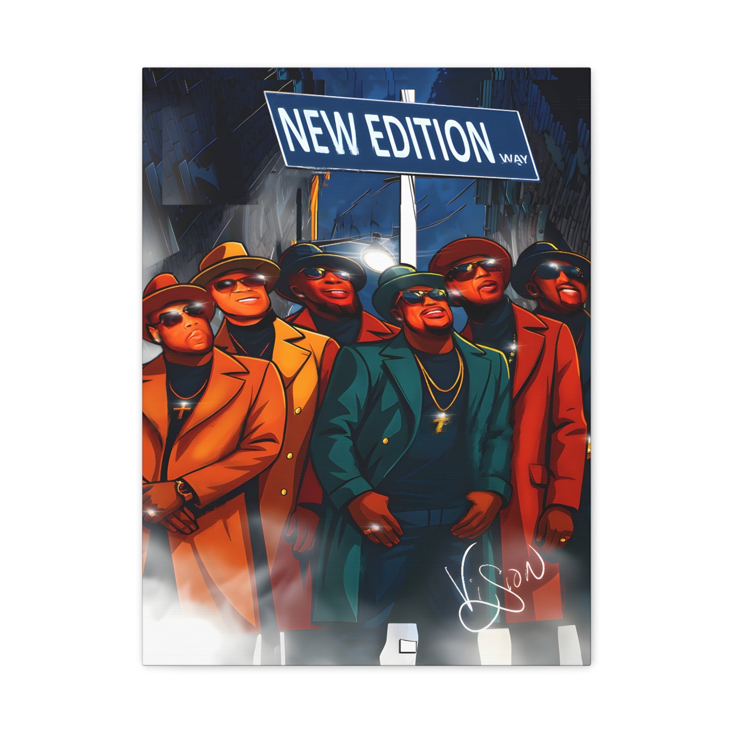 NE Street Stylish Wall Art Canvas, Hip-Hop Decor, Home Gallery, Music-Inspired Artwork, Gift for Music Lovers
