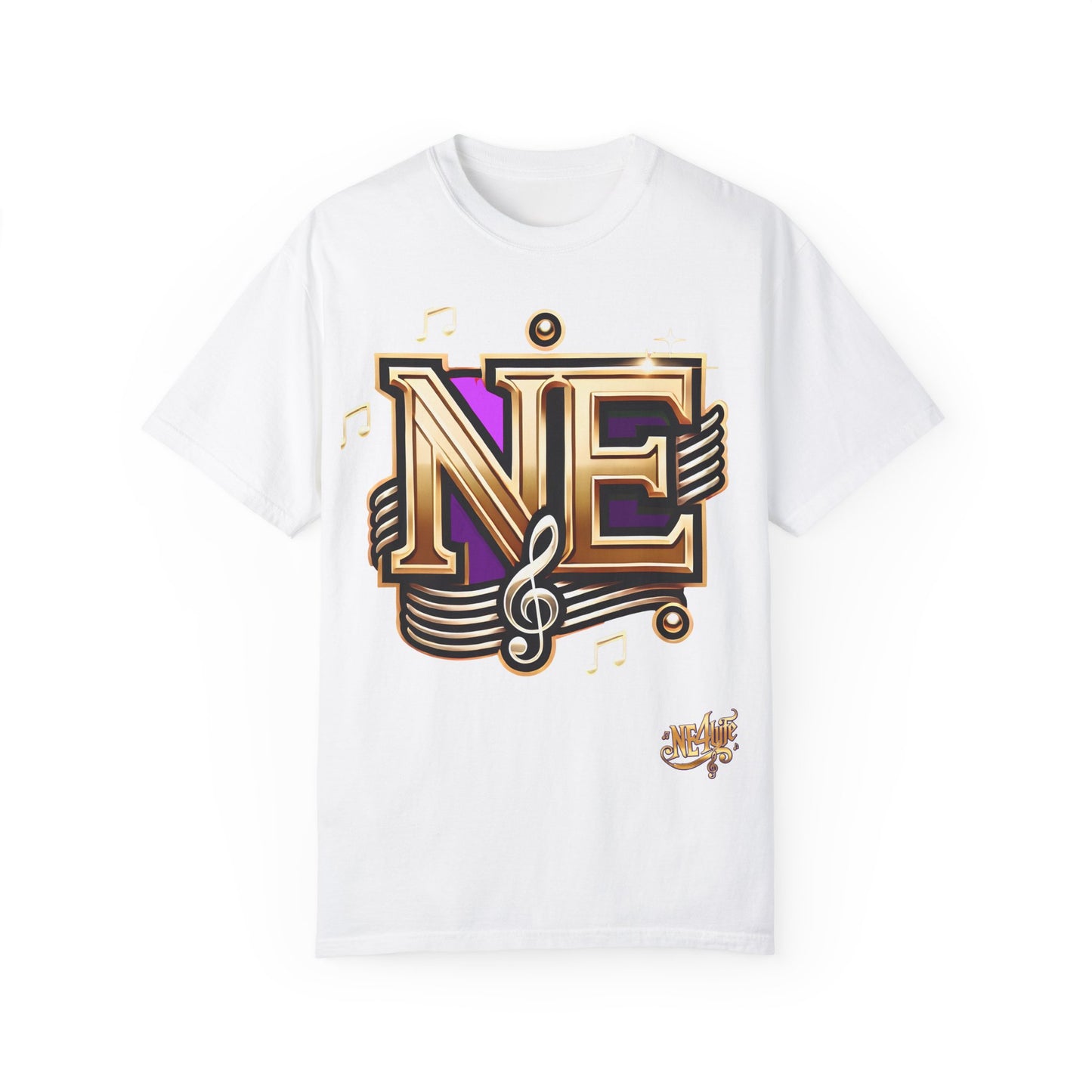 NE LOGO PURPLE Unisex Garment-Dyed T-shirt