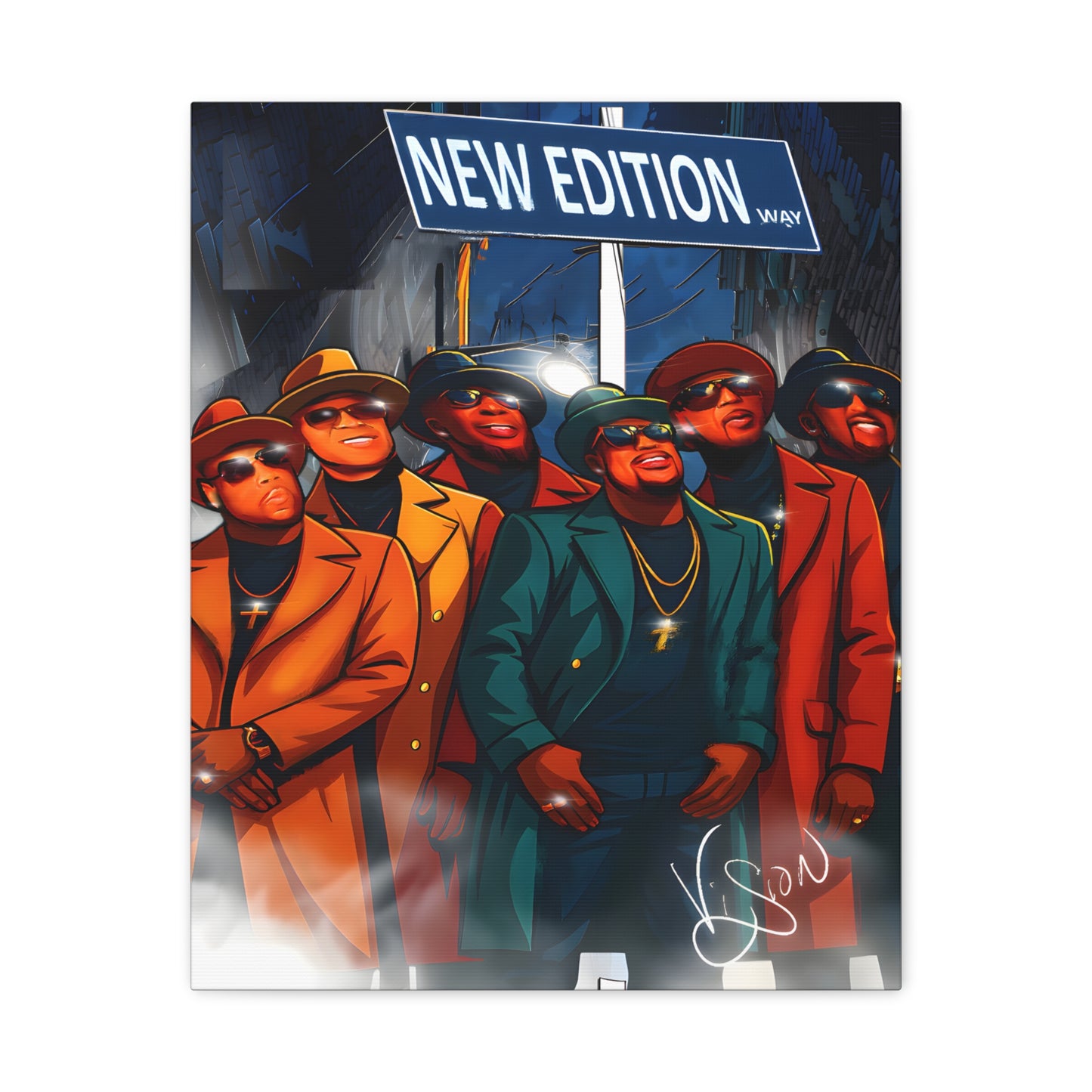 NE Street Stylish Wall Art Canvas, Hip-Hop Decor, Home Gallery, Music-Inspired Artwork, Gift for Music Lovers