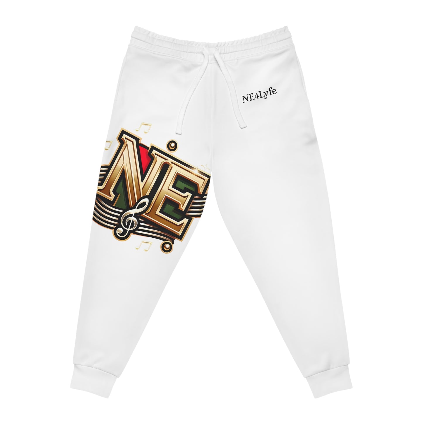 NE Logo Gold Athletic Joggers (AOP)