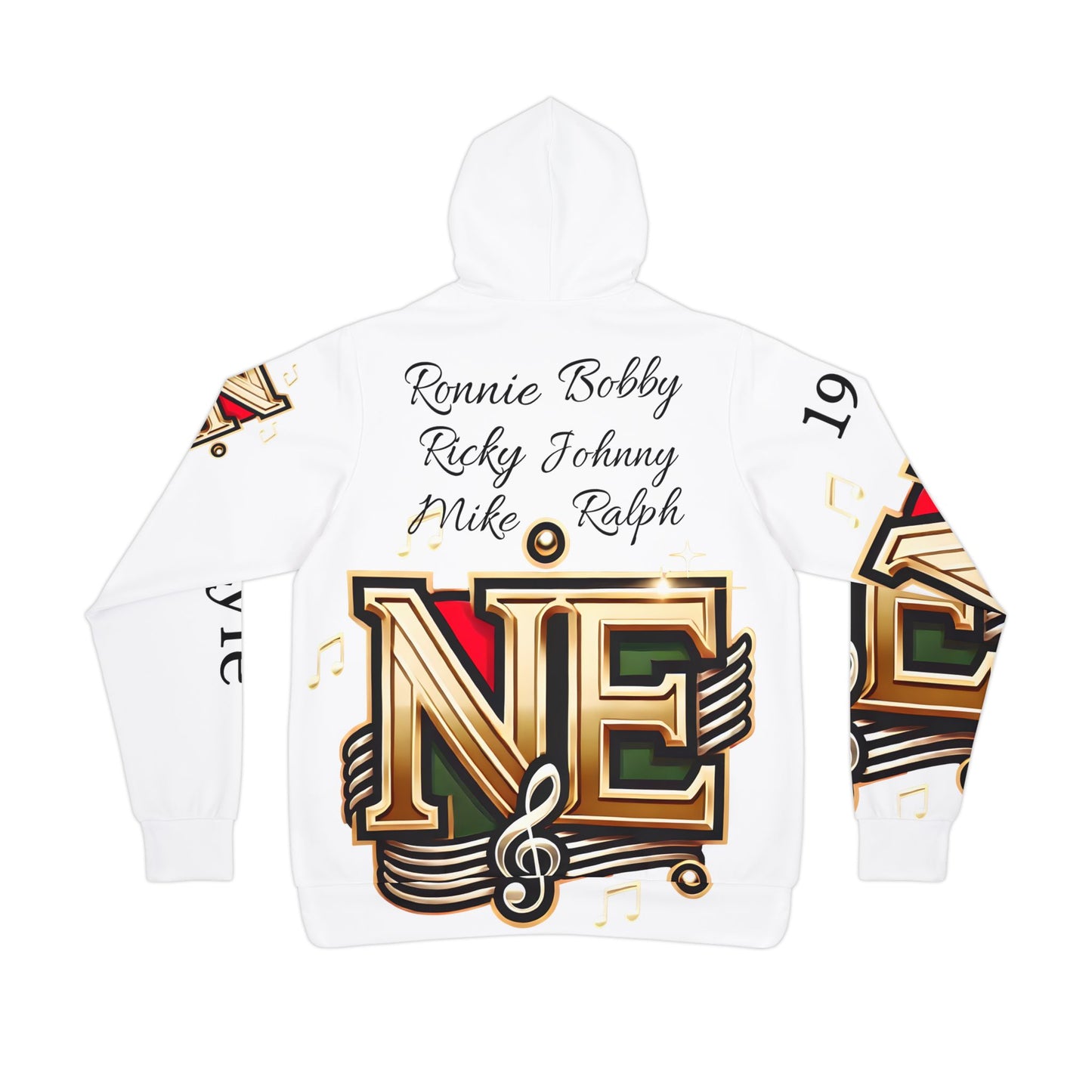 NE Logo Gold Athletic Hoodie (AOP)