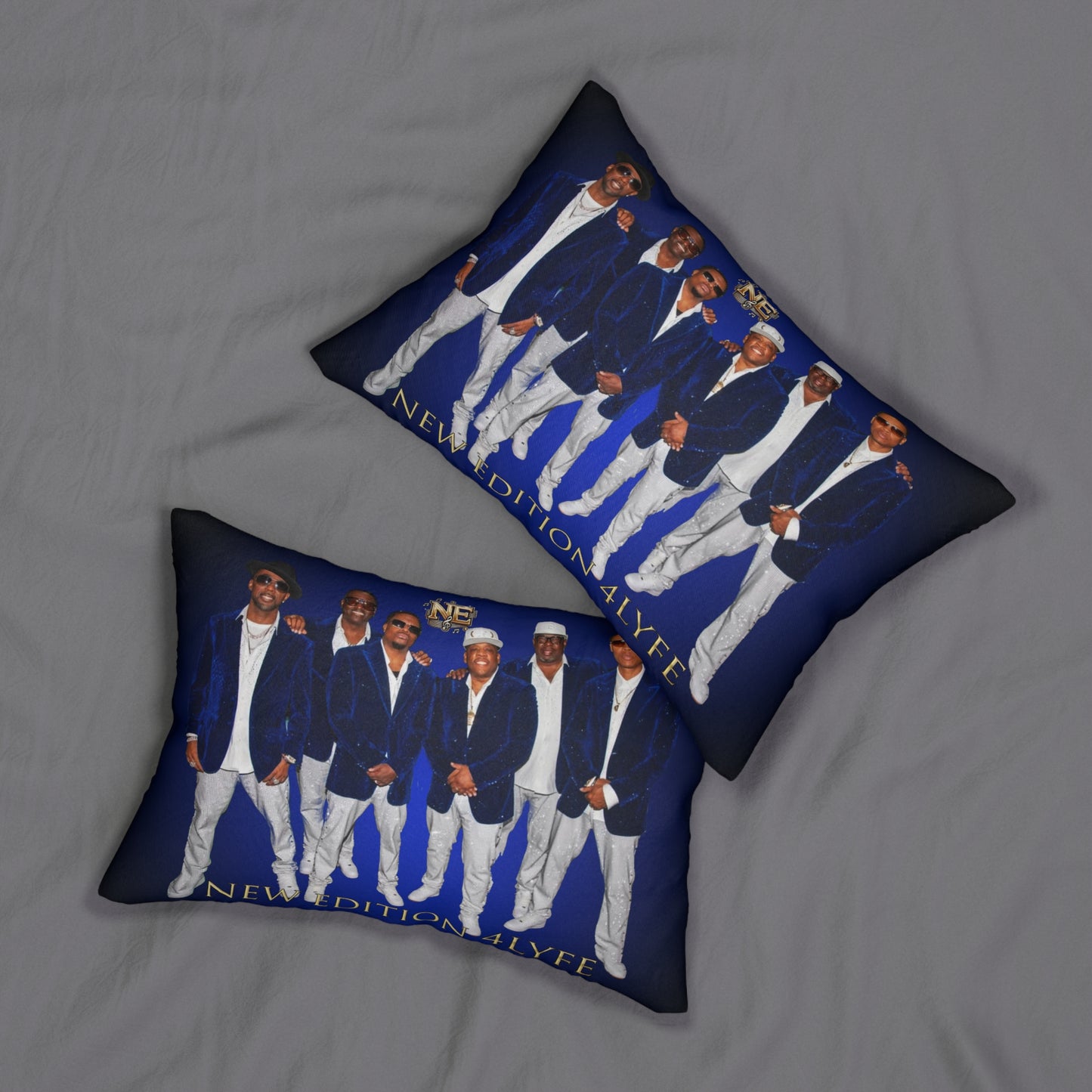 New Edition 4Lyfe Lumbar Pillow – Retro Music Decor for Fans