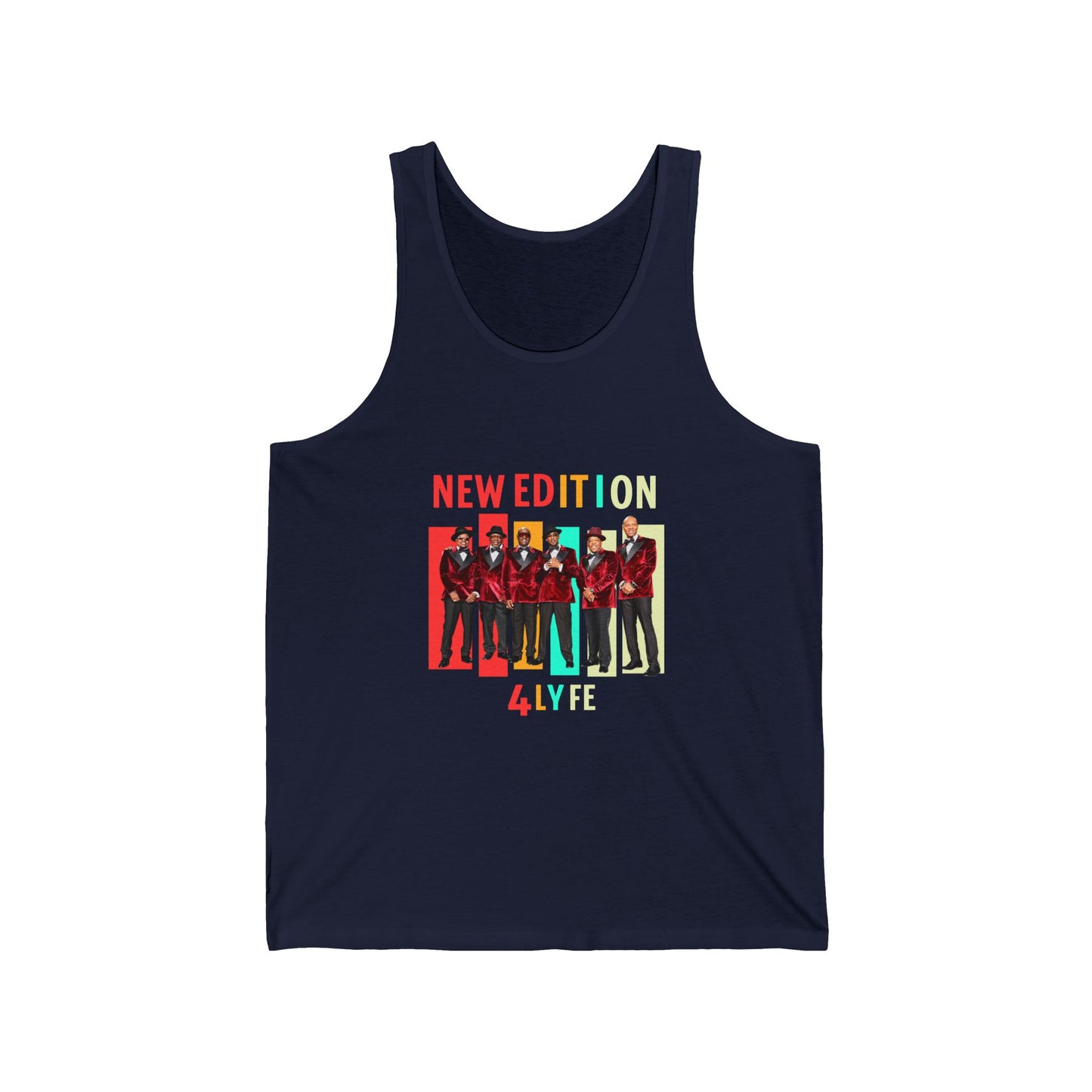 NE4LYFE Unisex Jersey Tank - New Edition Tribute Shirt - Casual Summer Wear, Music Lover Gift, Concert Outfit, 90s Nostalgia, Graphic Tee