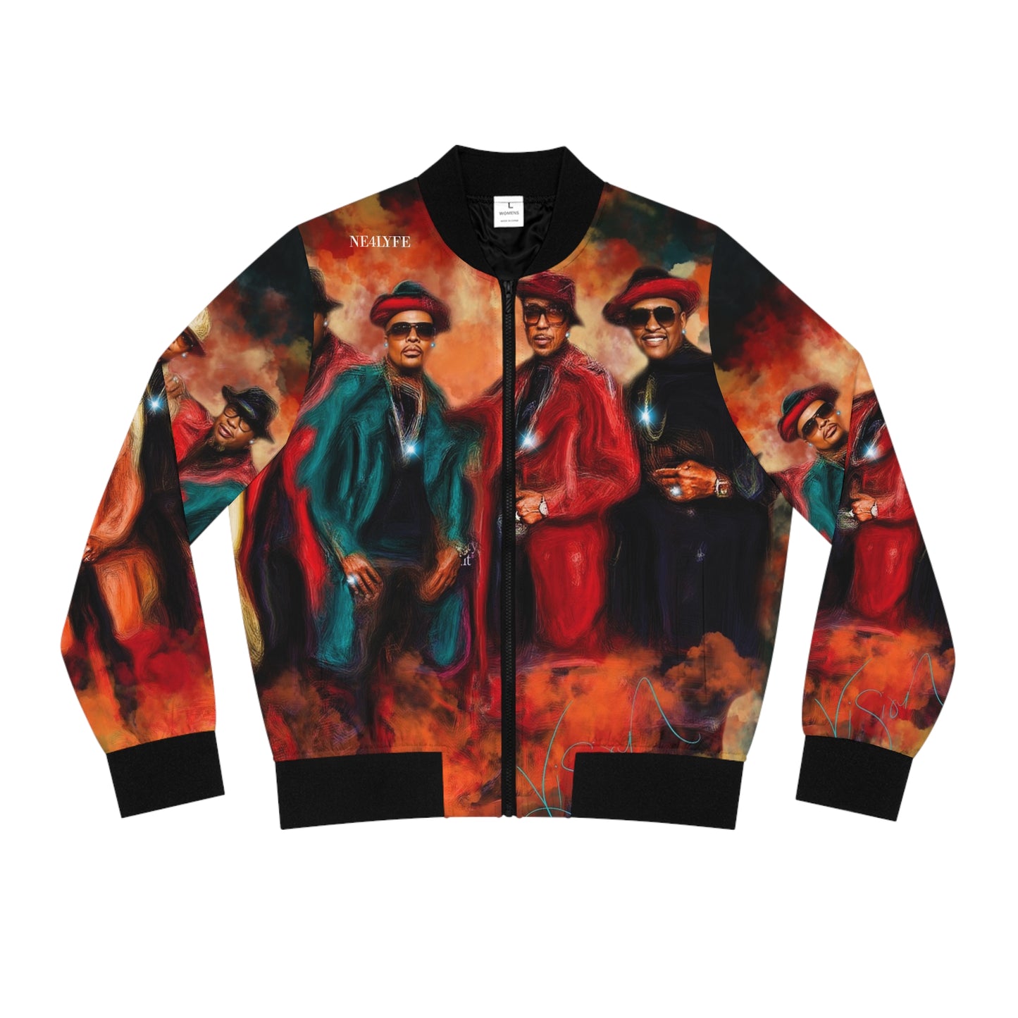 New Edition 4 Lyfe Women’s Bomber Jacket AOP