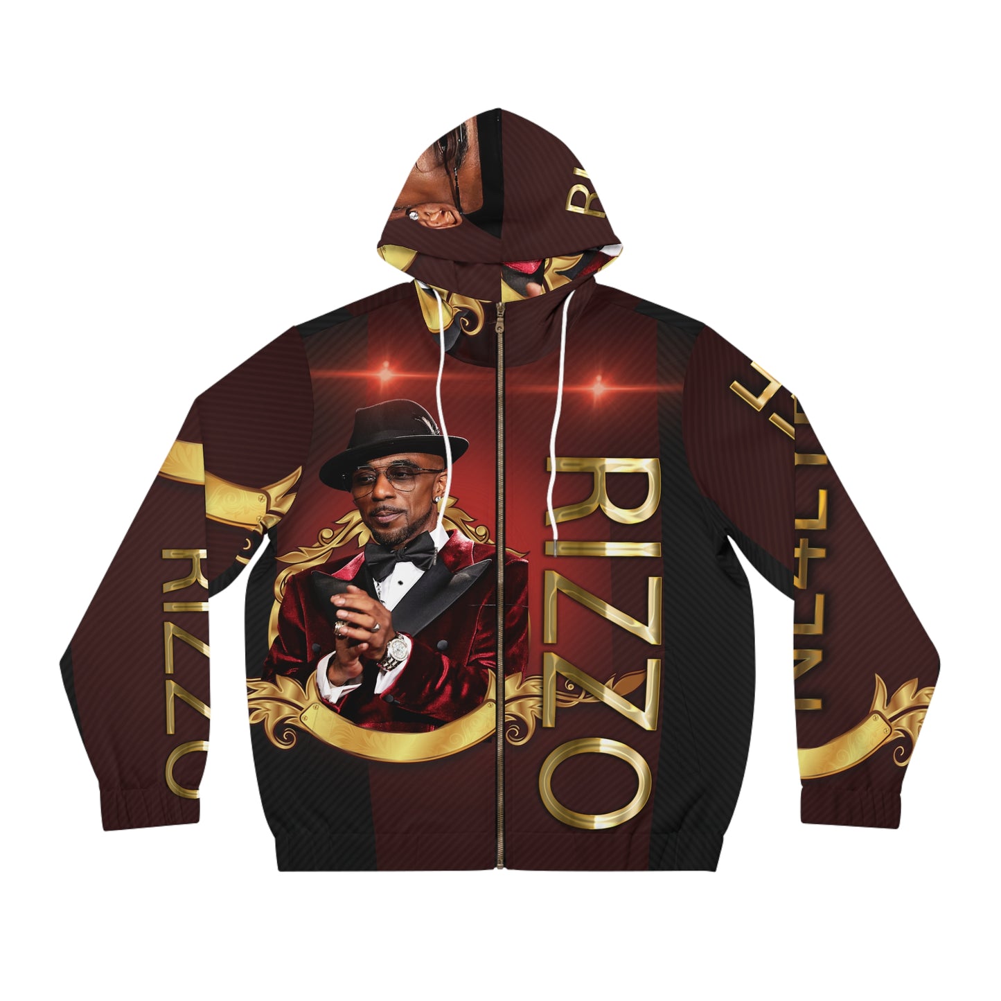 Rizzies Men's Full-Zip Hoodie - Rizzo Glam Style