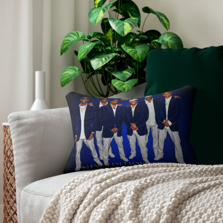 New Edition 4Lyfe Lumbar Pillow – Retro Music Decor for Fans