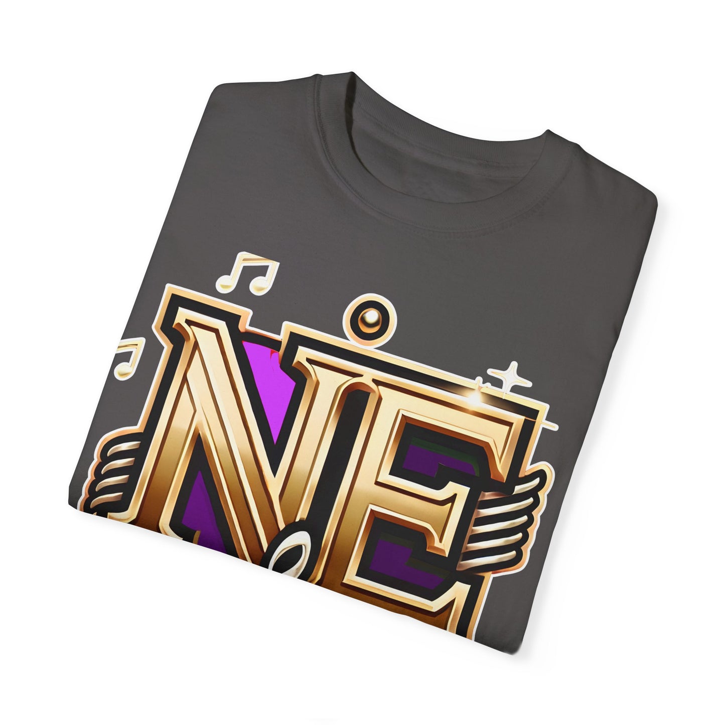 NE LOGO PURPLE Unisex Garment-Dyed T-shirt