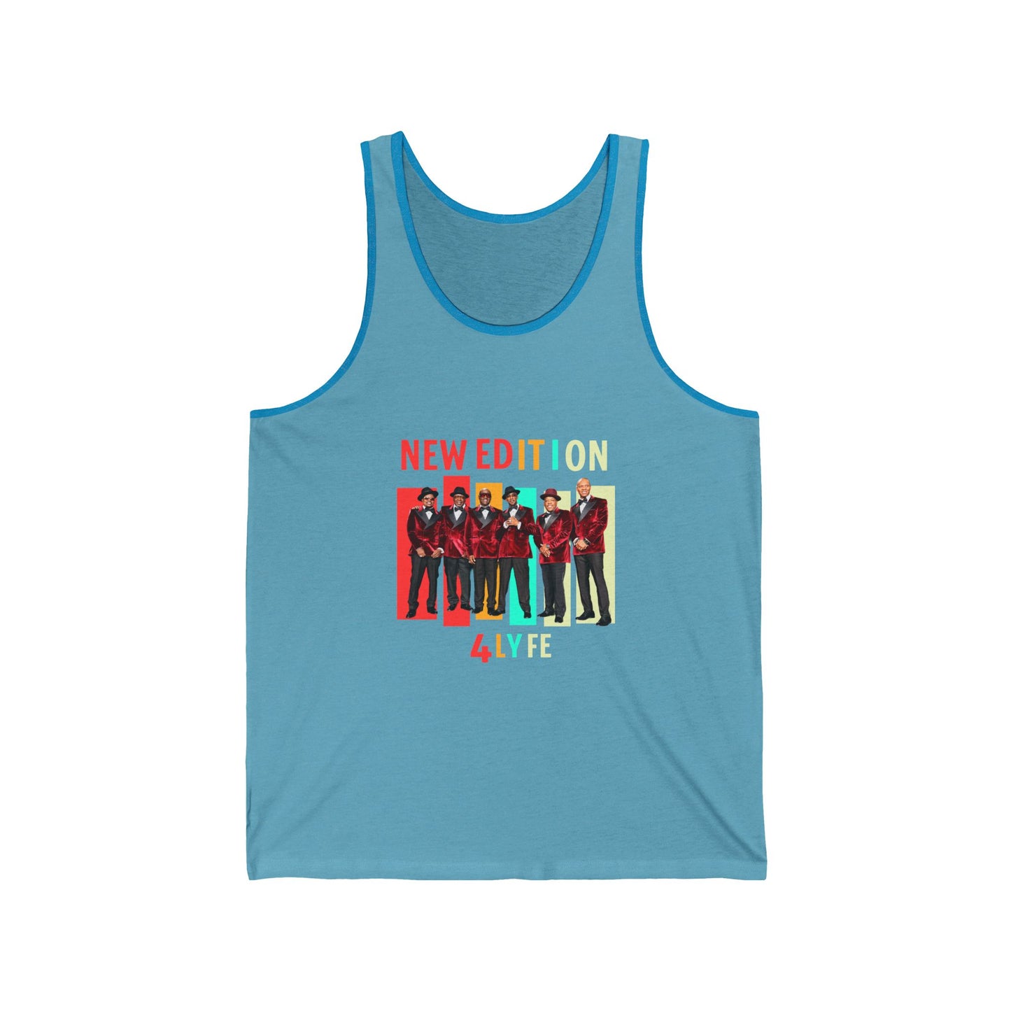NE4LYFE Unisex Jersey Tank - New Edition Tribute Shirt - Casual Summer Wear, Music Lover Gift, Concert Outfit, 90s Nostalgia, Graphic Tee