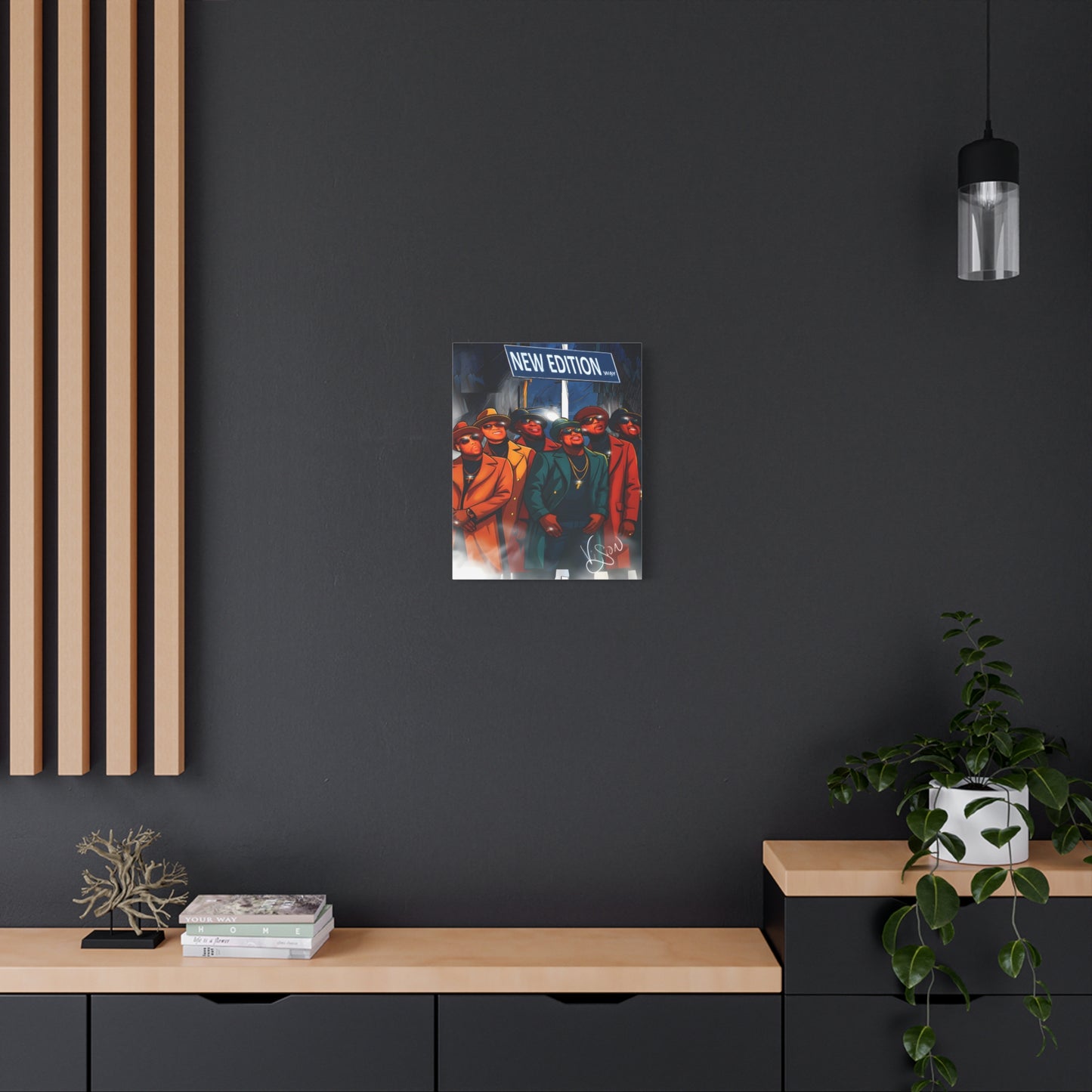 NE Street Stylish Wall Art Canvas, Hip-Hop Decor, Home Gallery, Music-Inspired Artwork, Gift for Music Lovers