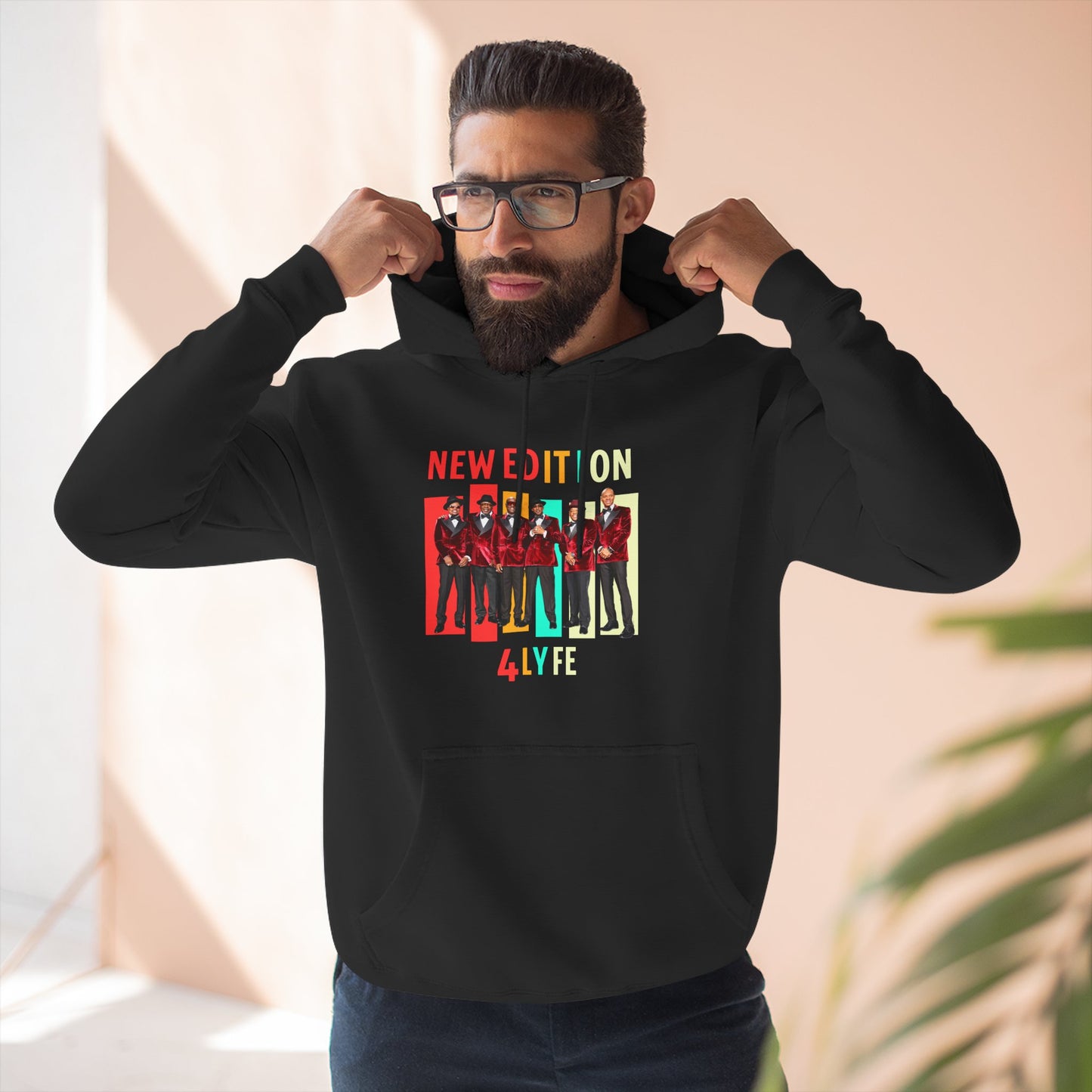 New Edition 4 Lyfe Hoodie | Vintage Music Sweater | Unisex Fleece Fashion | Retro Band Apparel | Cozy Gift for Music Lovers