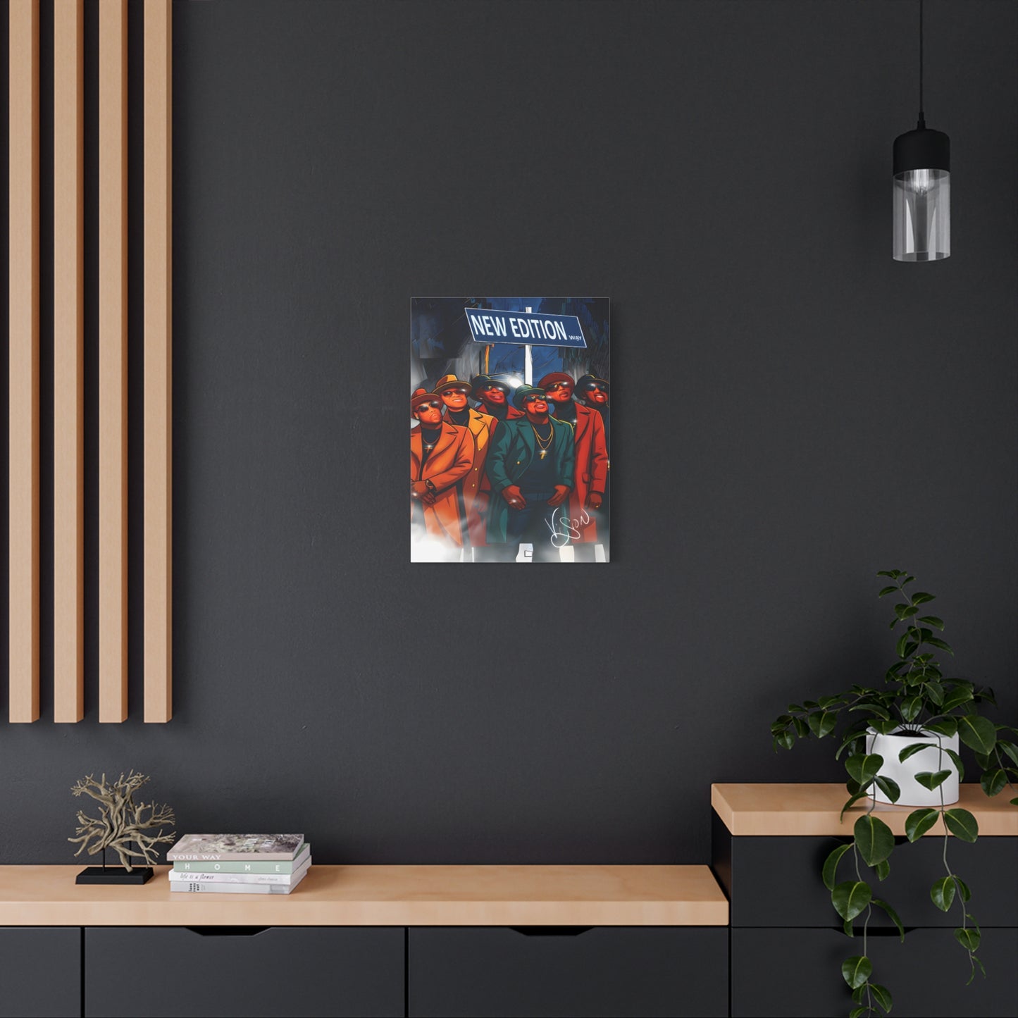 NE Street Stylish Wall Art Canvas, Hip-Hop Decor, Home Gallery, Music-Inspired Artwork, Gift for Music Lovers