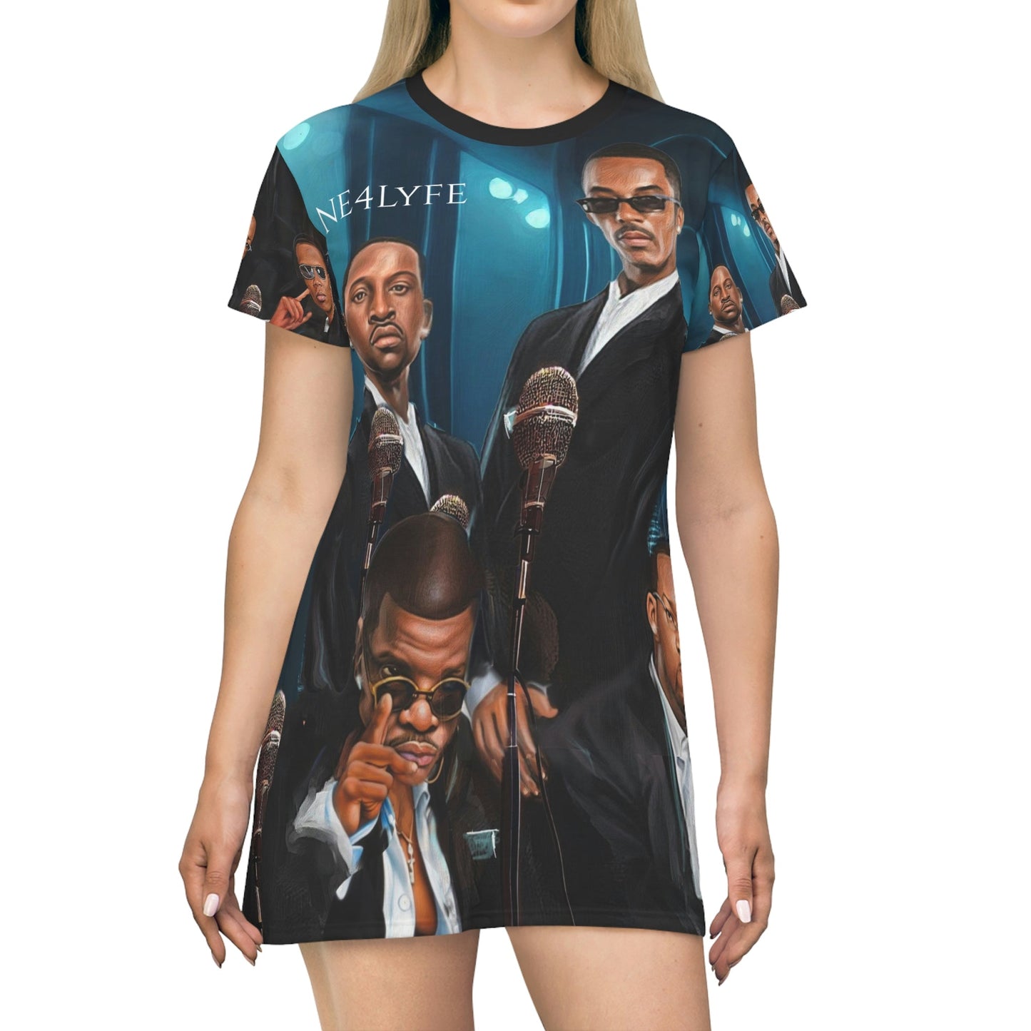 NE in the tunnel All Over Print T-Shirt Dress