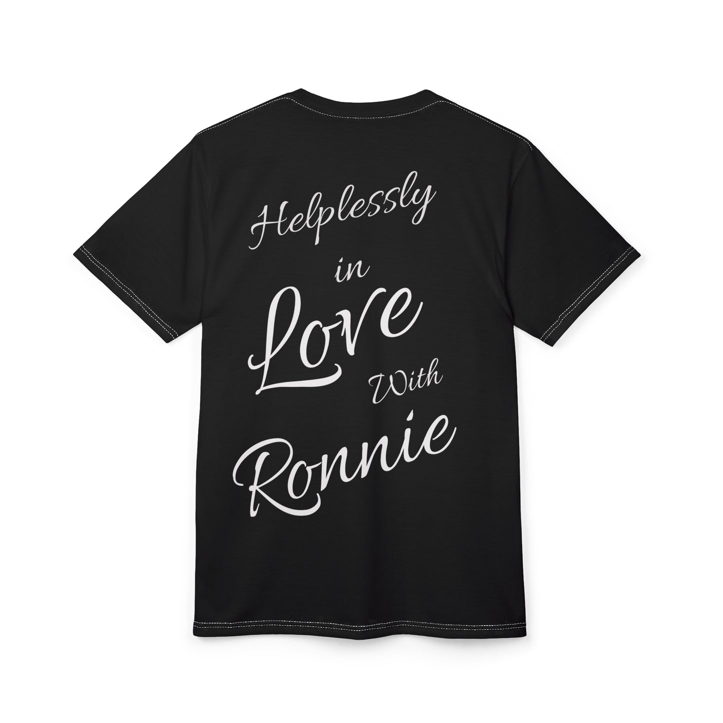Ronnie Black and White Unisex Cut & Sew Tee (AOP)