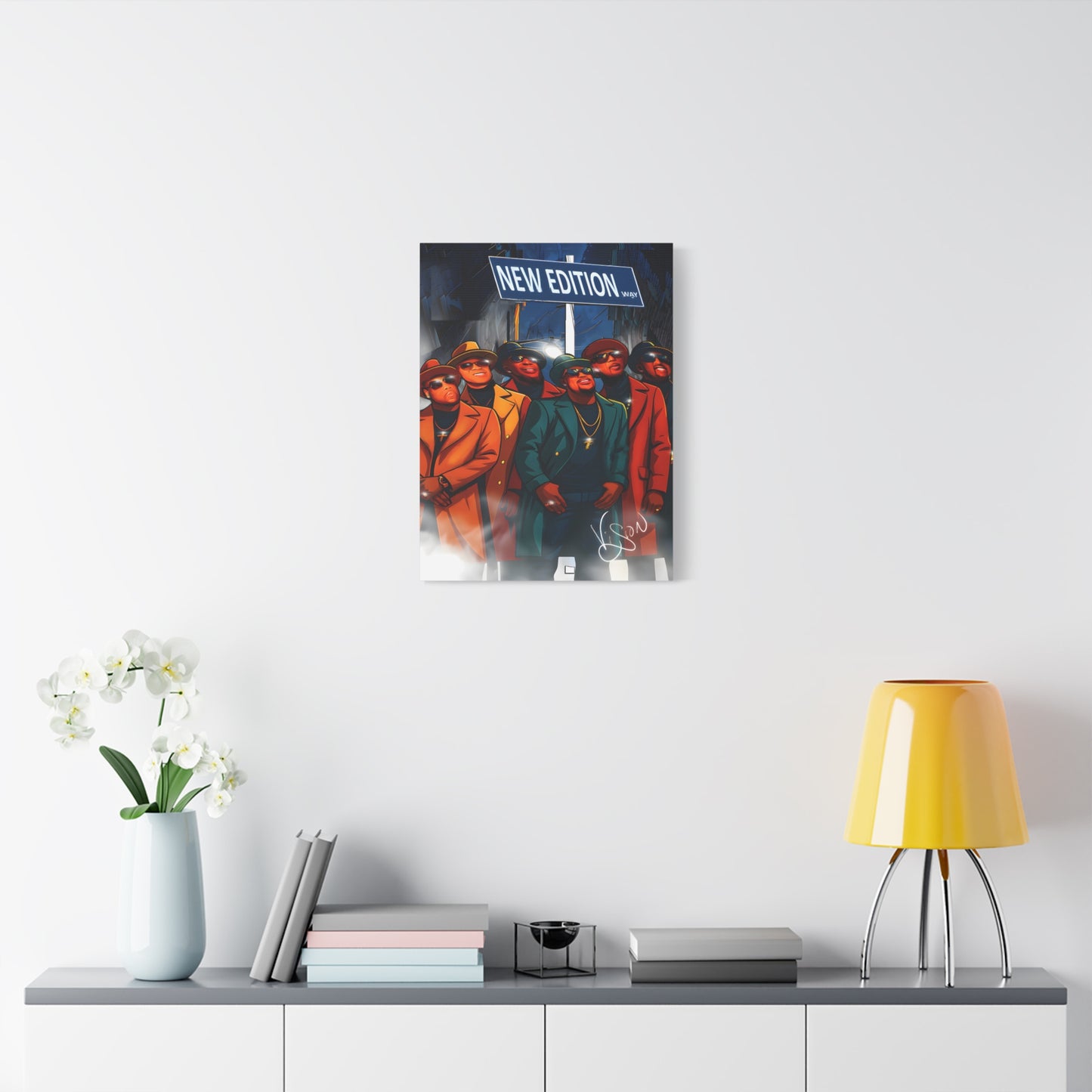 NE Street Stylish Wall Art Canvas, Hip-Hop Decor, Home Gallery, Music-Inspired Artwork, Gift for Music Lovers