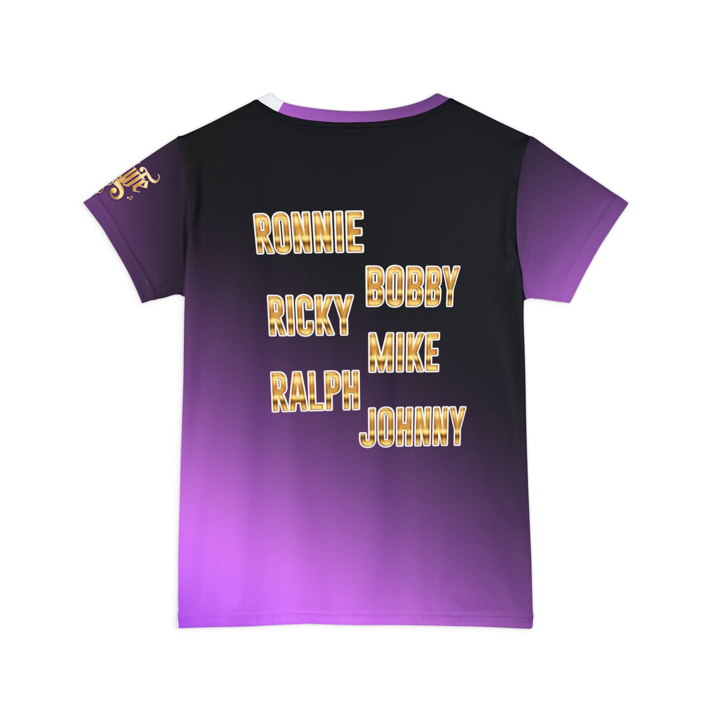NE LOGO PURPLE Women's Short Sleeve Shirt (AOP)