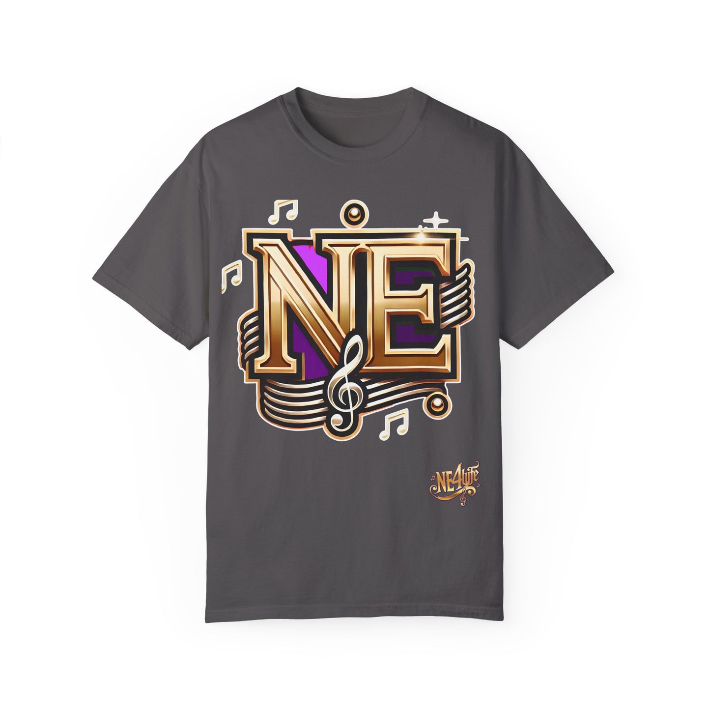 NE LOGO PURPLE Unisex Garment-Dyed T-shirt