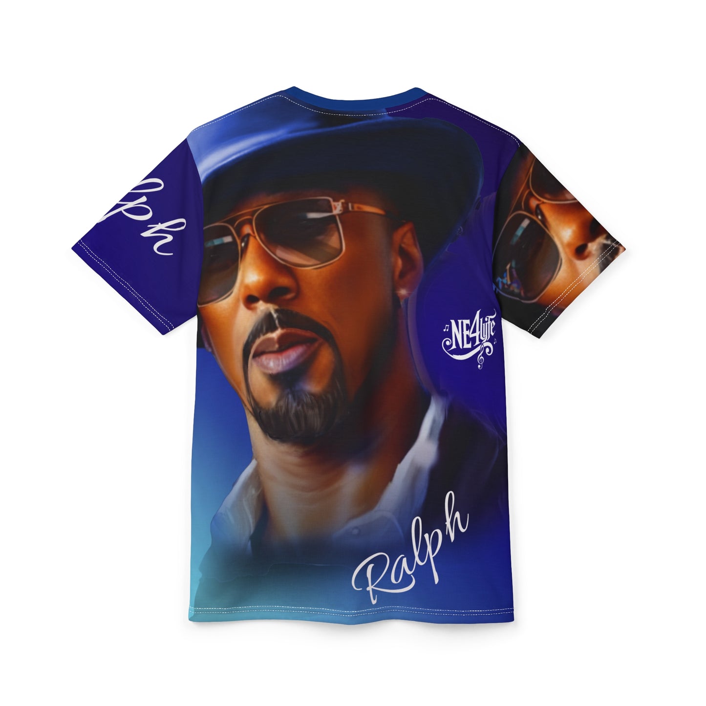 Ralph Navy Blue Unisex Cut & Sew Tee (AOP)