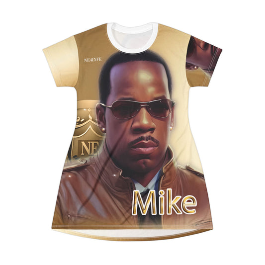 Mike T-Shirt Dress (AOP)