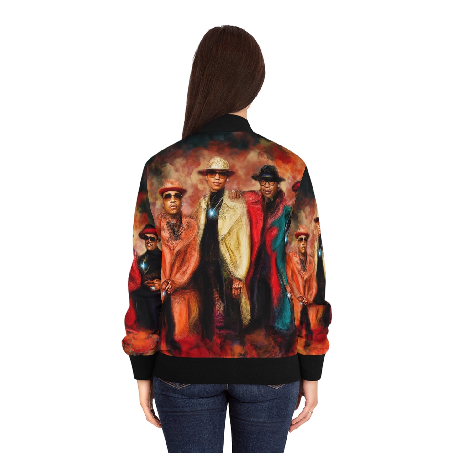 New Edition 4 Lyfe Women’s Bomber Jacket AOP