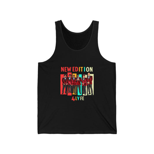NE4LYFE Unisex Jersey Tank - New Edition Tribute Shirt - Casual Summer Wear, Music Lover Gift, Concert Outfit, 90s Nostalgia, Graphic Tee