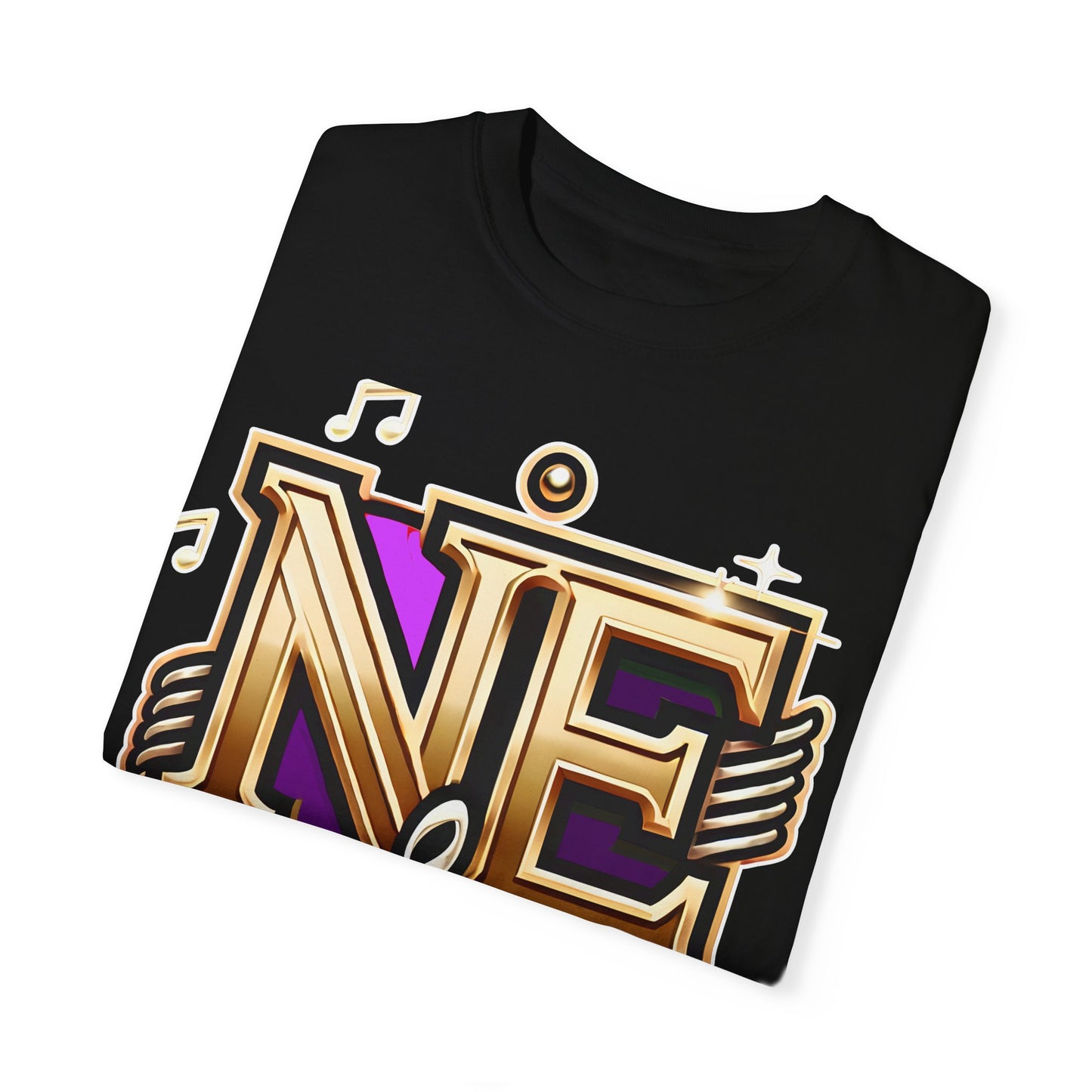 NE LOGO PURPLE Unisex Garment-Dyed T-shirt
